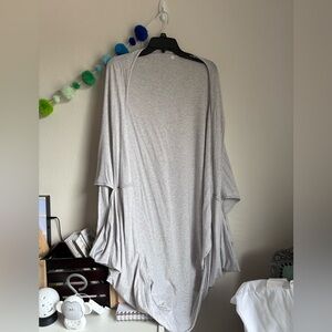 lululemon athletica light gray wrap cardigan casual cowl